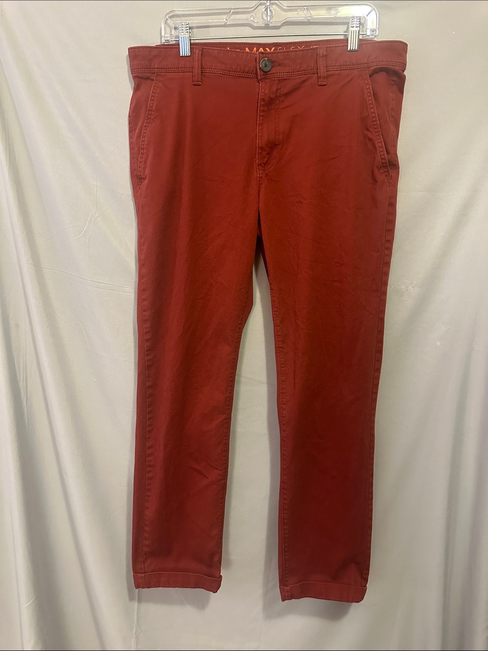 urban pipeline MaxFlex Slim Chino Pants in Rust